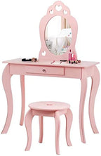 Fireflowery Kids Vanity Table With Detachable Top, Mirror And Drawer - FY-HW64356