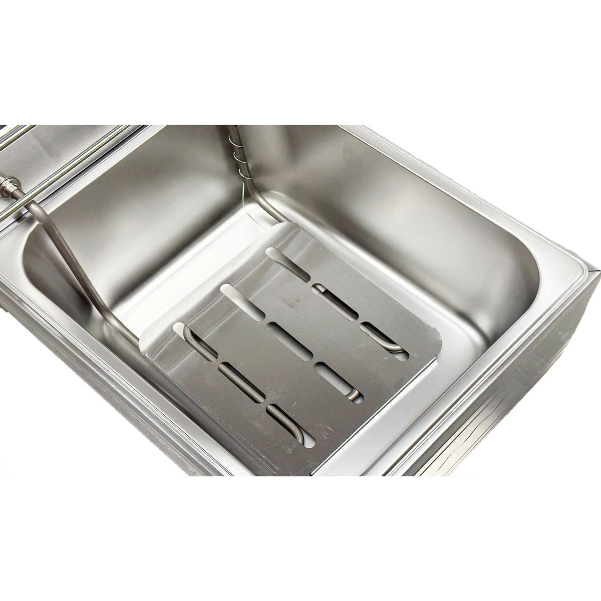 1600W Electric Deep Fryer, Stainless Steel, 6L, 110V - Commercial Single-Chamber