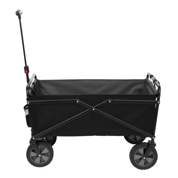 Seina Folding Utility Cart, 150 lb Capacity, Black/Gray