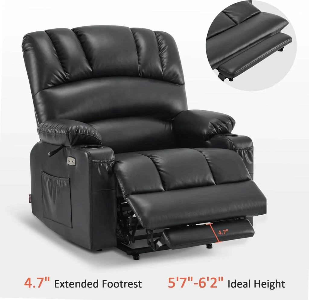 Heated Lift Recliner for Seniors with USB and Cup Holders