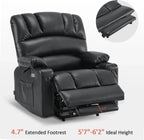 Heated Lift Recliner for Seniors with USB and Cup Holders