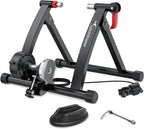 Sportneer Magnetic Bike Trainer Stand, Black, 6 Resistance Settings - 22 x 18 x 6 in