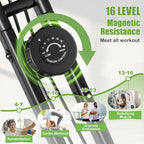 Caromix Folding Exercise Bike, 4 in 1, 16-Level Magnetic Resistance, 330LB Capacity