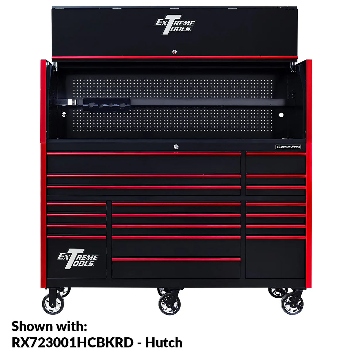 Extreme Tools 72-in x 30-in 19-Drawer Roller Cabinet With 250 lb Drawer Slides - RX723019RC-250