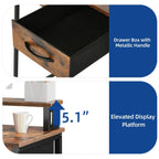 Computer Desk With 3 Fabric Drawers And Monitor Stand