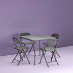 Cosco 5-Piece Folding Card Table Set, Black - Vinyl Seats - 37523BLK1W