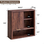 Bathroom Wall Cabinet With Adjustable Shelf, 7.6 in D x 23.2 in W x 24 in H