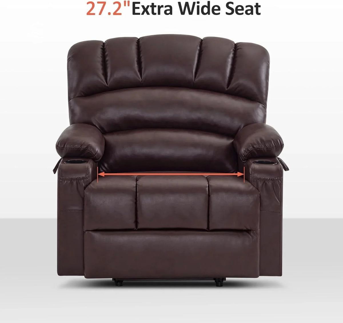 Heated Lift Recliner for Seniors with USB and Cup Holders