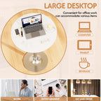 Round Bar-Height Bistro Pub Table With Metal Base And MDF Top, 23.8 x 23.8 x 39.5 Inch
