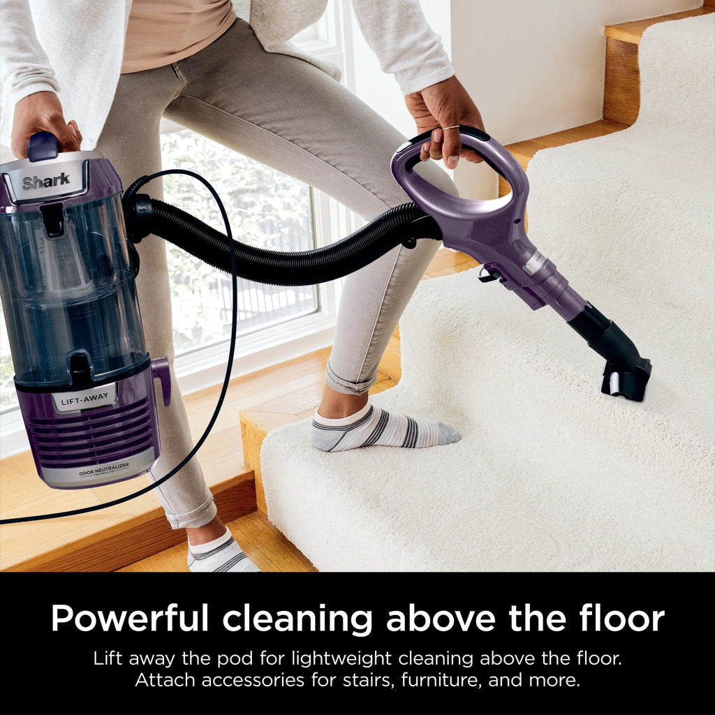 Shark Upright Vacuum With Lift-Away, PowerFins HairPro, Odor Neutralizer, Purple - ZD550