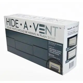 HIDE-A-VENT 10 in. Rectangular Exterior Vent for Kitchen Exhaust Fans - Model B