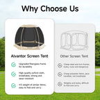 Alvantor Screen House Camping Tent 12'x12' Beige - 9020#E8
