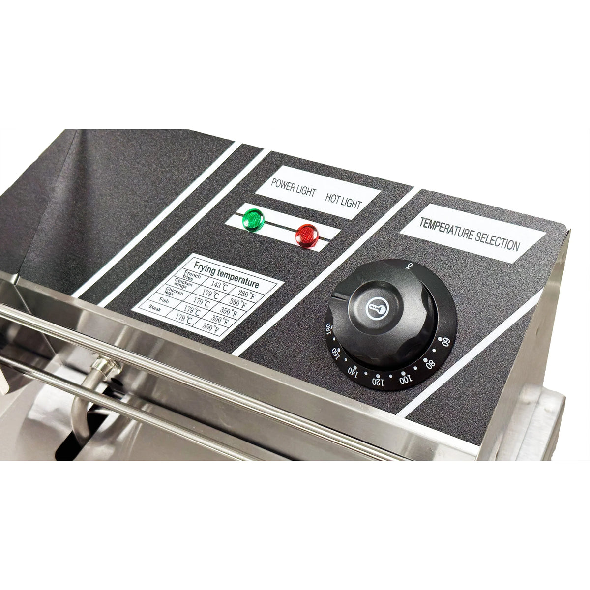 1600W Electric Deep Fryer, Stainless Steel, 6L, 110V - Commercial Single-Chamber