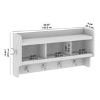 40 Inch Wall Mounted Coat Rack With Shelf and Cubbies