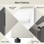 Upstreman Convertible Upright Freezer/Refrigerator, 14 Cu. Ft., Stainless Steel, Silver