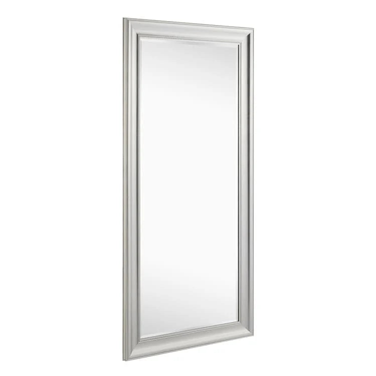 Full Length Beaded Frame Mirror, 66" H x 32" W - Freestanding Or Wall Mounted