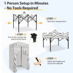 EAGLE PEAK Ultra Compact 4 ft x 4 ft Pop-Up Changing Room Canopy - Flex