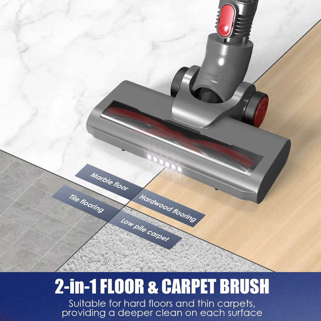 MOOSOO 4-in-1 Cordless Stick Vacuum Cleaner, 1.3L, 120W - XL-618A