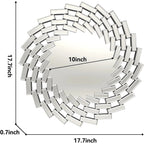 Round Spiral Sunburst Decorative Wall Mirror