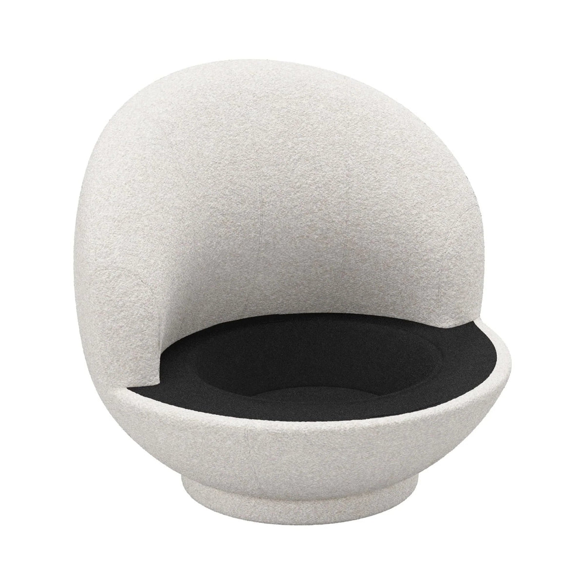 Hillsdale Boulder Upholstered Swivel Storage Chair, Ash White