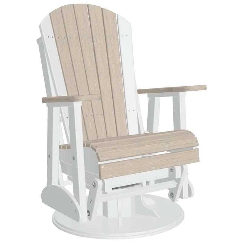 Poly Lumber Adirondack Swivel Glider Chair - 30W x 28D x 44H