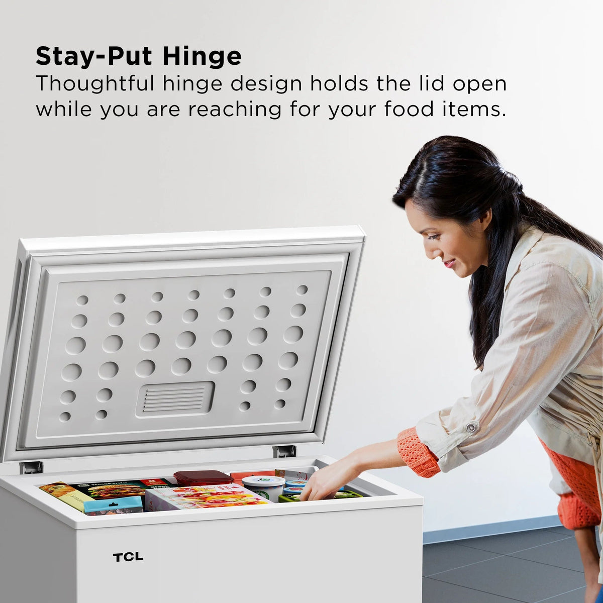 TCL Chest Freezer 5.0 Cu. Ft., White, Garage Ready - CF053W