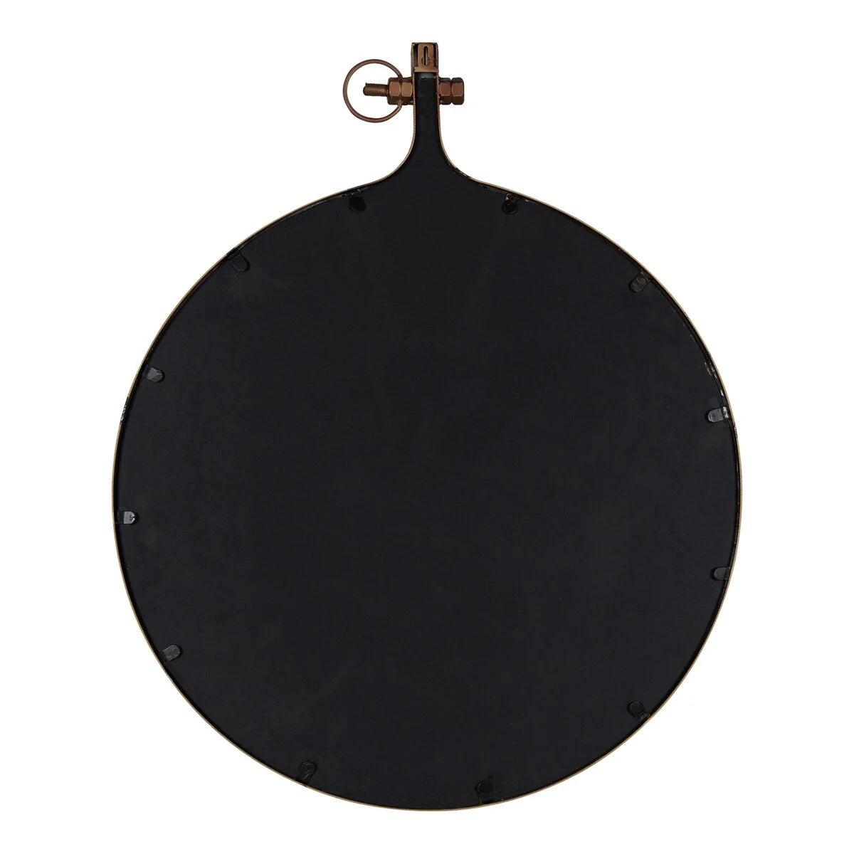 Modern Round Wall Mirror With Decorative Metal Frame