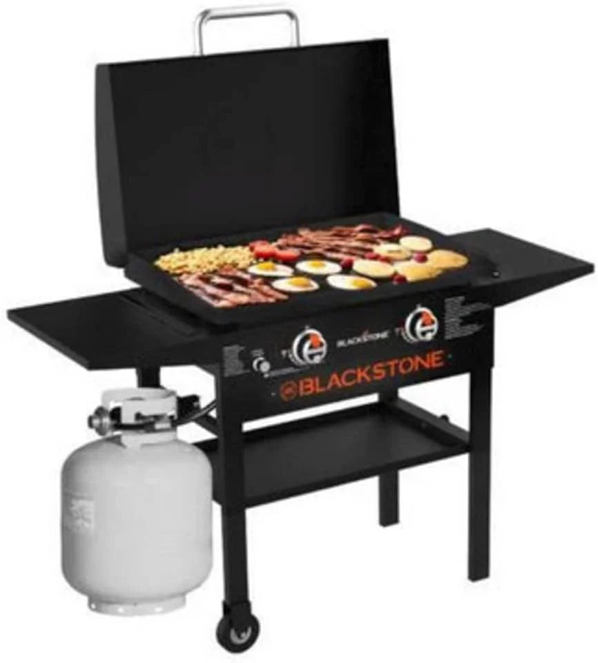 Blackstone Gas Griddle Station With Hood And Side Shelves, 28 inch, Black - 1883
