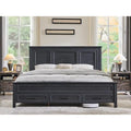 King Engineered Wood Platform Bed Frame With Headboard And 3 Drawers - 86L x 81.5W x 52.5H