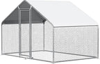 Large Metal Chicken Coop Poultry Cage for 6/10 Chickens, 9.8' L x 6.5' W x 6.5' H