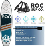 ROC Inflatable Stand-Up Paddle Board With Anti-Slip Comfortable Deck