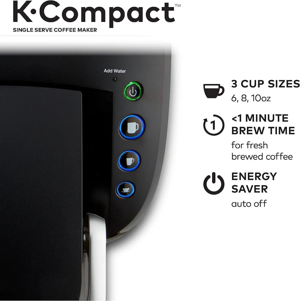 Keurig K-Compact Single-Serve K-Cup Pod Coffee Maker, Black, 36 oz - MAIN-85544