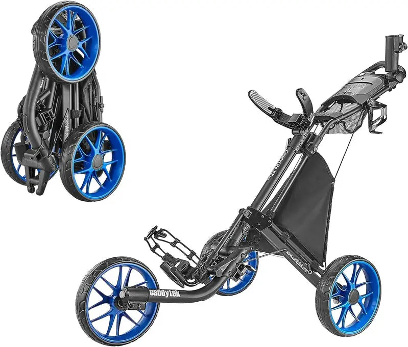 3-Wheel Foldable Golf Push Cart With Foot Brake