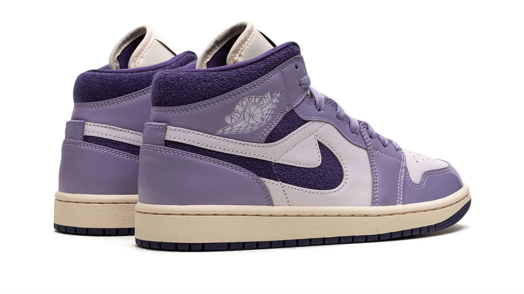Air Jordan 1 Mid Women's Lifestyle Shoes - Sky J Purple, Barely Grape, Guava Ice