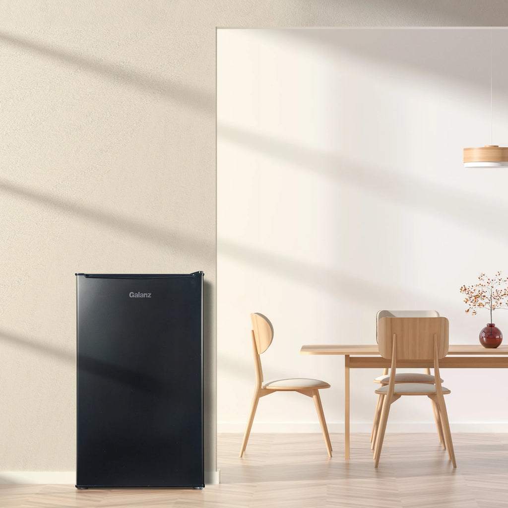 Galanz 3.3 Cu Ft One Door Mini Fridge, Black