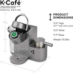 Keurig Single-Serve Coffee, Latte, And Cappuccino Maker, Nickel - K-Cafe Special Edition