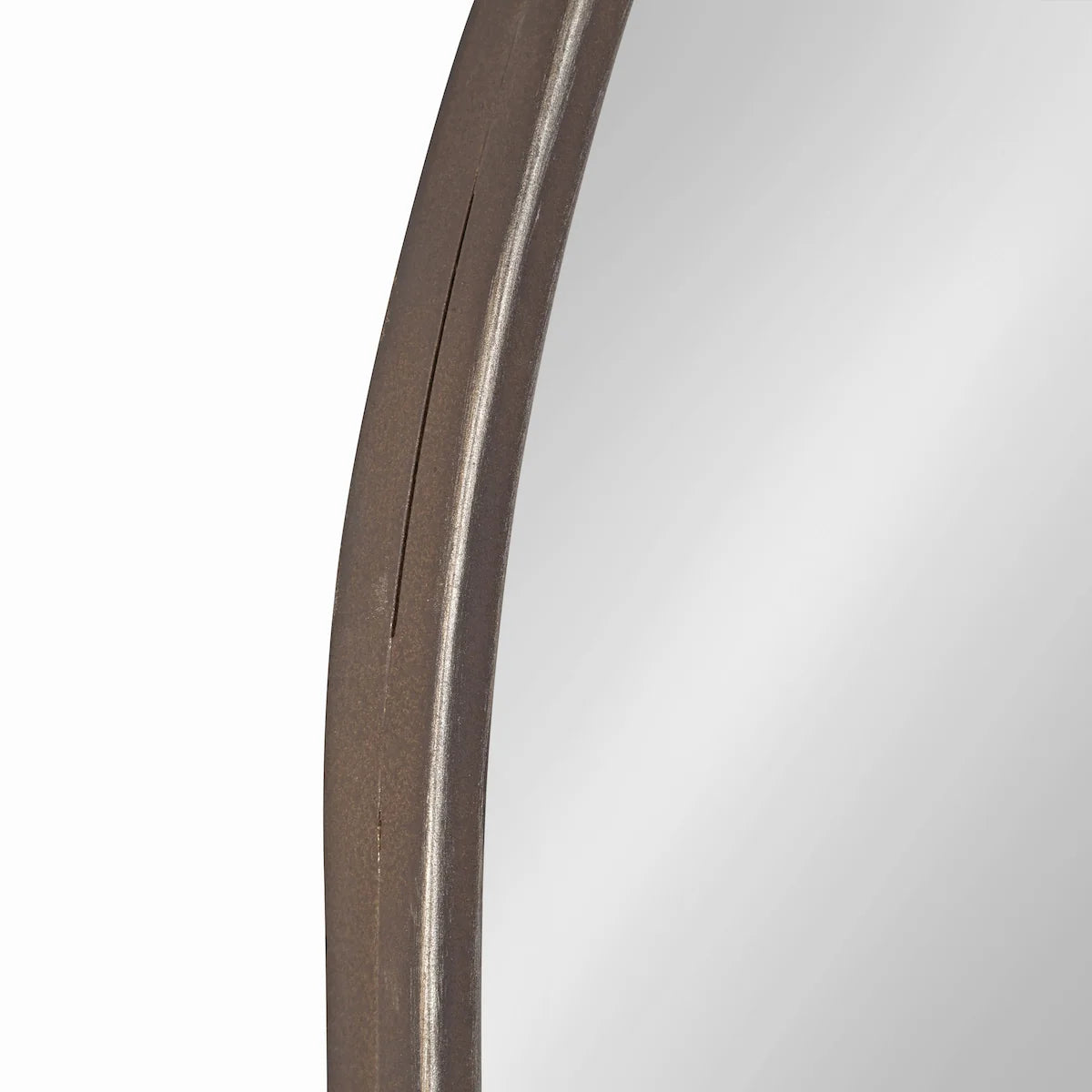 Modern Round Wall Mirror With Decorative Metal Frame