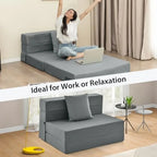 ASDRFYU 6 Inch Tri-Fold Folding Sofa Bed With Pillow