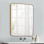 Metal Wall Mounted Decorative Mirror - Vertical Or Horizontal Hanging