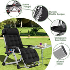 NAIZEA Zero Gravity Lawn Recliner Chairs, 2 Pack, Black