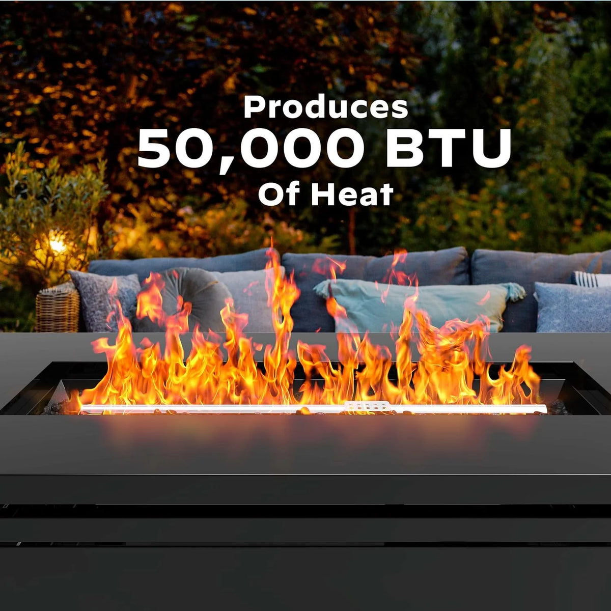 Ciays Outdoor Propane Fire Pit Table, 42-Inch, 50,000 BTU - CIFPT5B