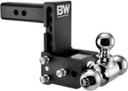 B&W Tow & Stow Adjustable Tri-Ball Trailer Hitch Ball Mount, 2 in Receiver, 5 in Drop, 10,000 GTW - TS10048B