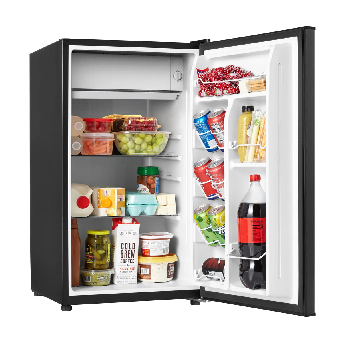 Galanz 3.3 Cu Ft One Door Mini Fridge, Black
