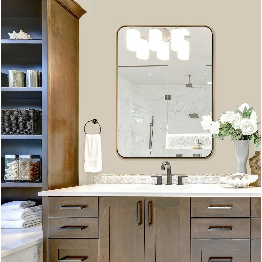 Metal Wall Mounted Decorative Mirror - Vertical Or Horizontal Hanging