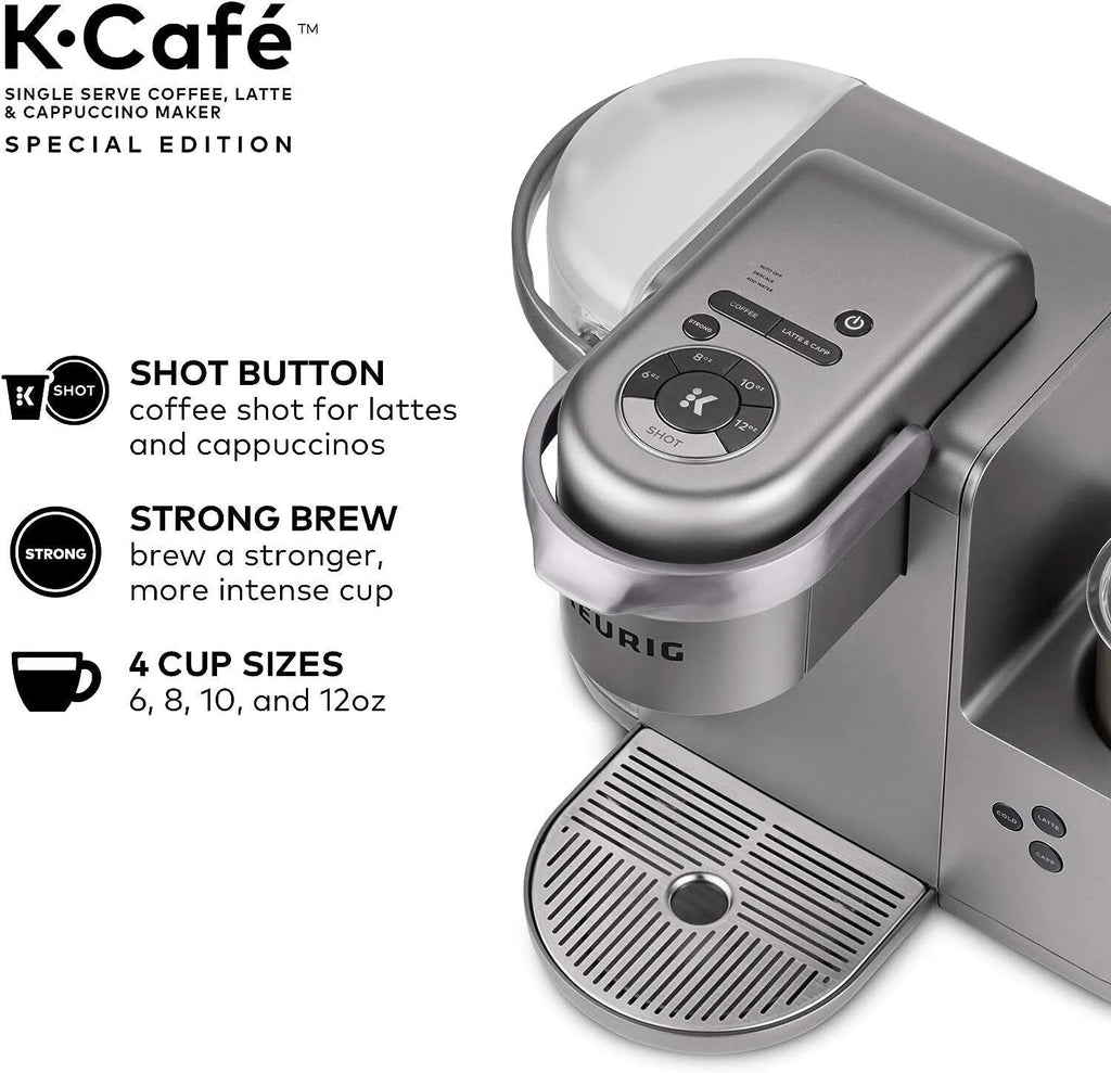 Keurig Single-Serve Coffee, Latte, And Cappuccino Maker, Nickel - K-Cafe Special Edition