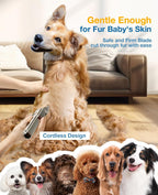 Dog Clippers for Thick Heavy Coats - Cordless Pet Grooming Trimmer