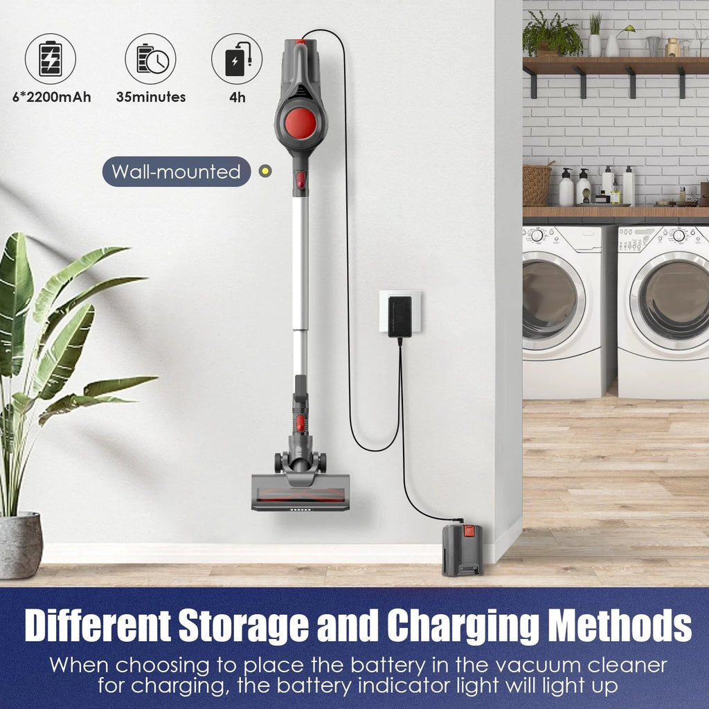 MOOSOO 4-in-1 Cordless Stick Vacuum Cleaner, 1.3L, 120W - XL-618A