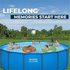 Bestway Steel Pro MAX Round Above Ground Pool, 15 ft x 48 in, Blue - Steel Pro MAX