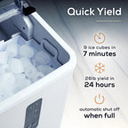 Igloo Self-Cleaning Countertop Ice Maker, 1.5 qt, 26 lbs/24 Hours, Aqua