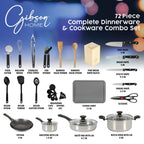 Gibson Home 71-Piece Stainless Steel Silver Cookware Combo Set